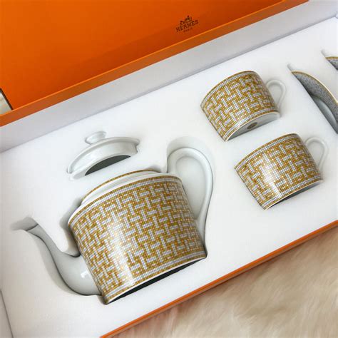 how much is hermes tea set|hermes mosaique tea cup.